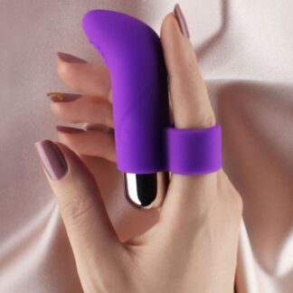 Brook Silicone Finger Massager - Purple