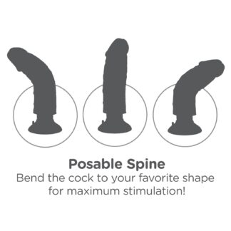 King Penis Realistic Vibrating Dildo with Balls 9.1 inches - Nude
