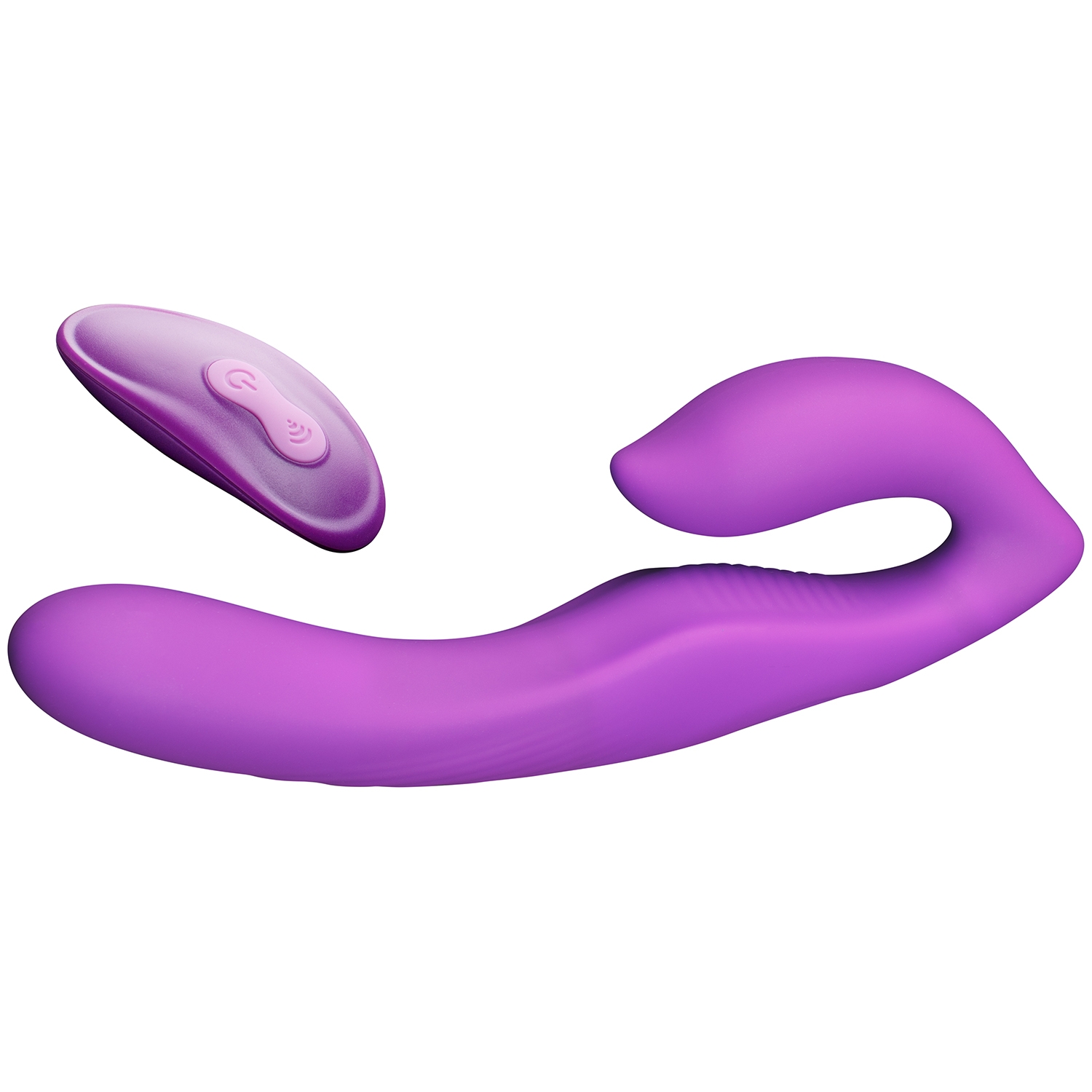 Fantasy for Her Strapless Strap-on with Vibrator - Purple