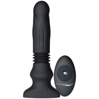 Master Series Thunderplugs Swelling and Thrusting Butt Plug - Black