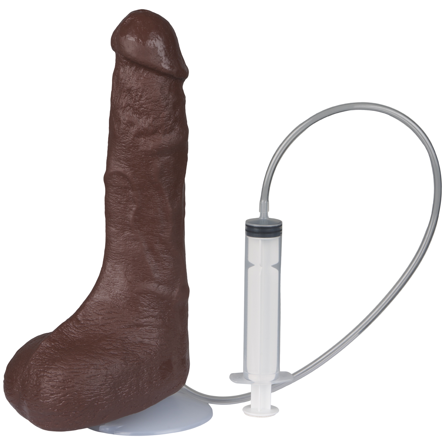 Doc Johnson Bust It Squirting Realistic Dildo Chocolate - Brown