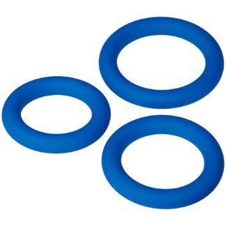MR.MEMBR Extra Thick Blue Penis Ring Set - Blue