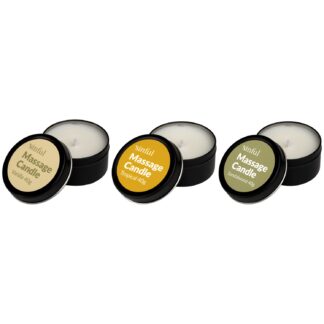 Sinful Massage Candle Set 3 x 40 g - White