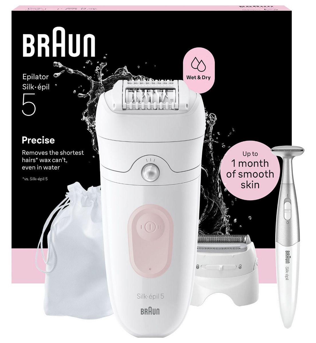 Braun Silk-Épil 5 Epilator For Easy Hair Removal Lasting Smooth Skin 5-230