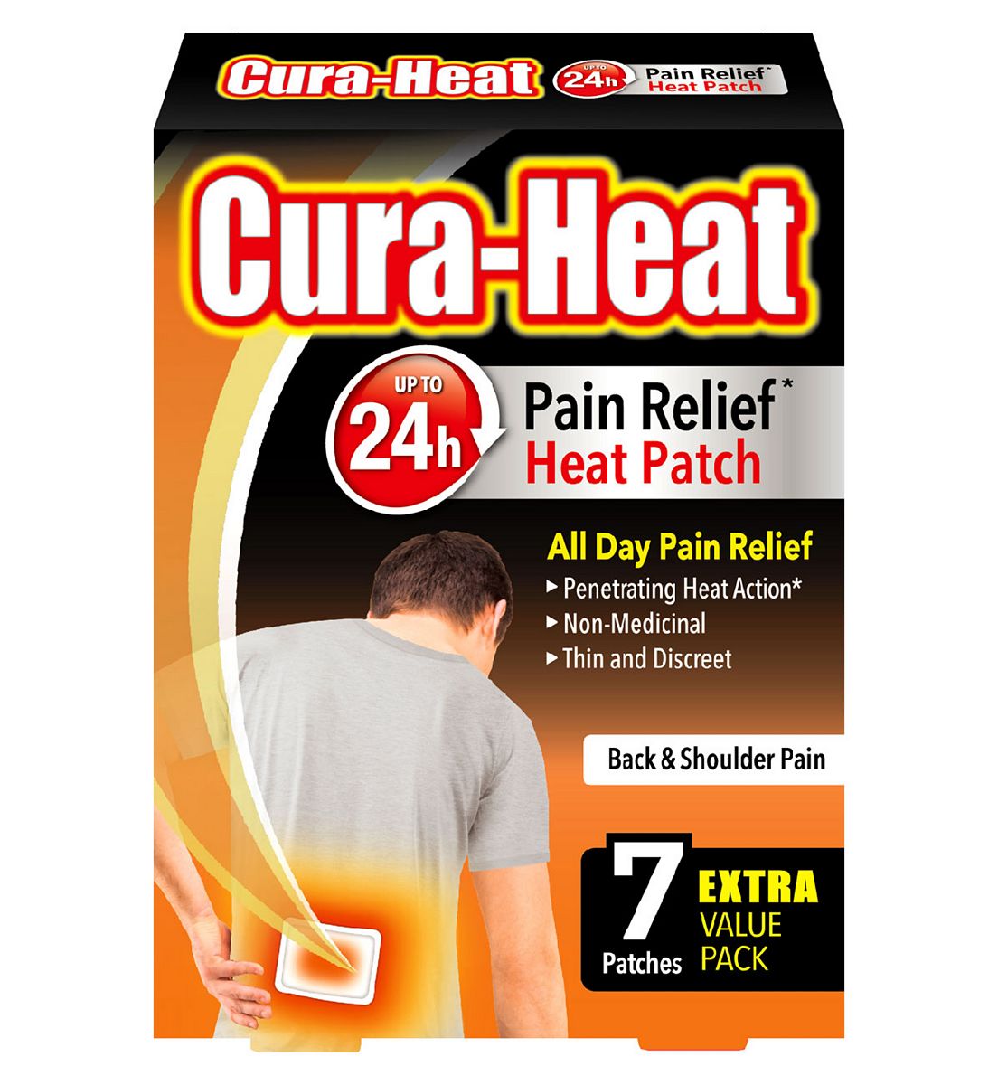 Cura-Heat Back & Shoulder Pain - 7 Packs