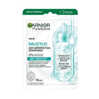 Garnier Salicylic Anti Imperfection Face Mask 3% Niacinamide Aha Centella Asiatica, 20ml