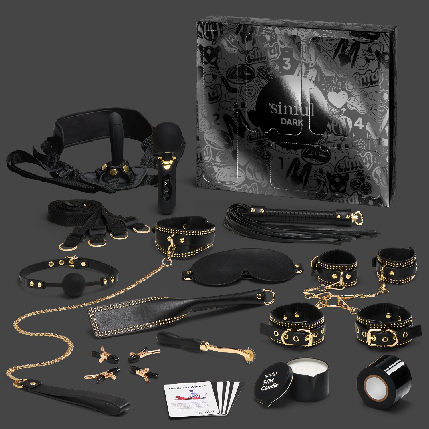 Sinful Dark BDSM Couples Box - Black