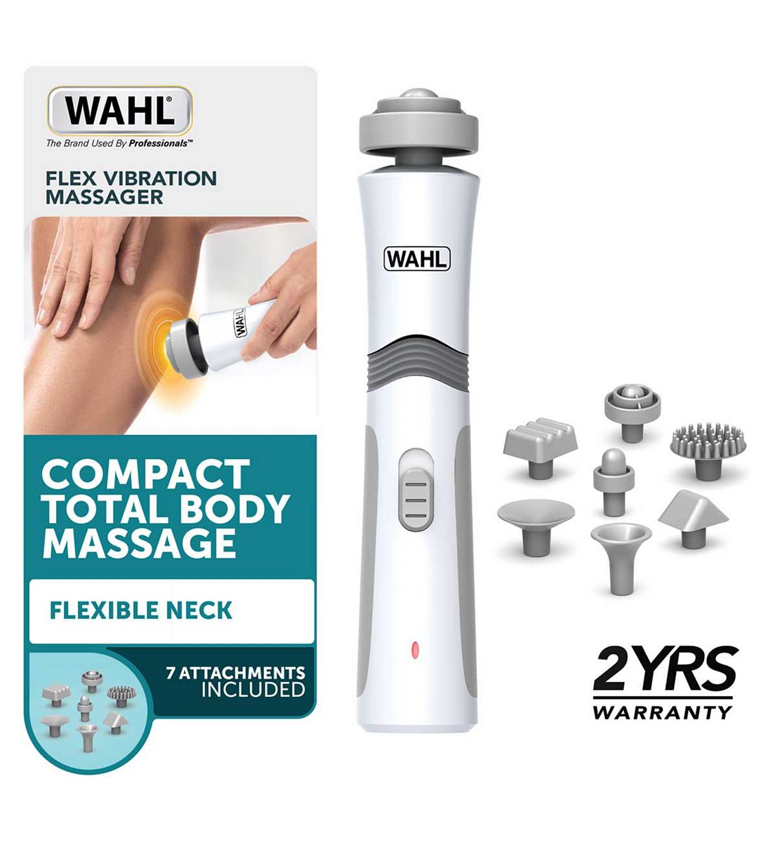 WAHL Flex Cordless Vibration Massager + 7 Attachment